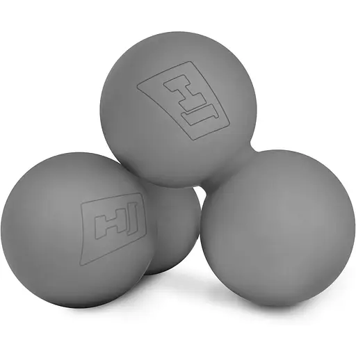 Силиконовый массажный двойной мяч Hop-Sport HS-S063DMB 63 мм серый - фото 3