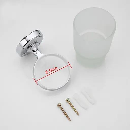 Склянка з тримачем Frap скло F1906 1/80 хром - фото 4