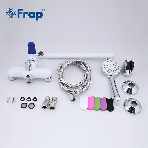 F2234 Змішувач для ванни довгий гусак білий Ø35 Frap 1/10 Білий - фото 5