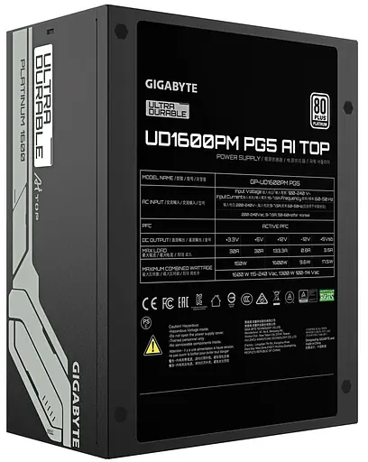 Блок живлення Gigabyte UD1600PM PG5 1600W 80+ Platinum (GP-UD1600PM PG5) - фото 3