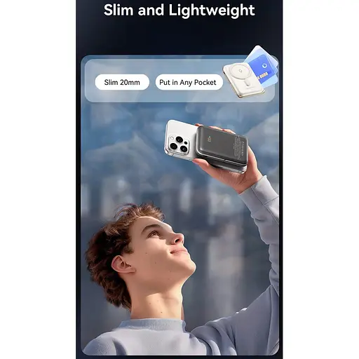 Павербанк Vention Magnetic Wireless Black 10 000 mAh / 20 Вт (FHNB0) - фото 5