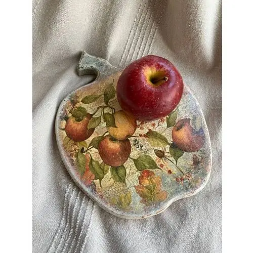 Панно - кухонная доска Яблочко ручная работа - фото 2