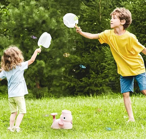 Детская игрушка с летающими тарелками Beiens Слоник розовый (206pink) - фото 5