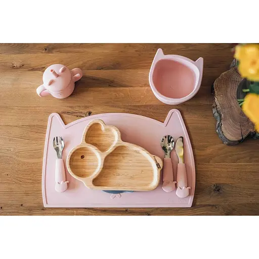 Бамбукова тарілка Банні FreeON із силіконовою присоскою - фото 4