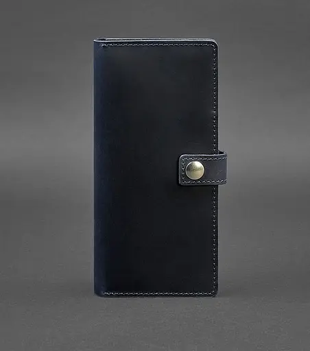 Кожаный тревел-кейс (органайзер для документов) 6.0 синий Crazy Horse - фото 1