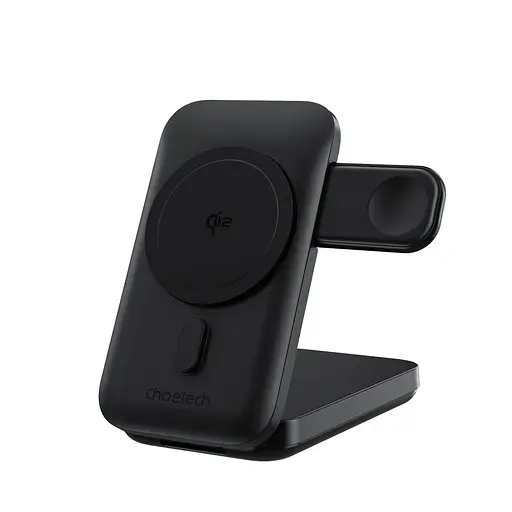 Повербанк с подставкой 10000mAh Choetech B750 Black QC3.0 PD3.0 беспроводная зарядка смартфонов и Apple Watch (43-00133)