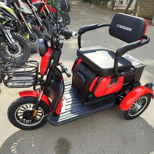 Електроскутер Триколісний Crosser TR1 (600W, 72V, 20Ah) Червоний - фото 5