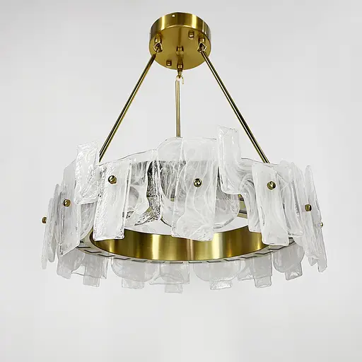 Латунна люстра із декоративними пластинами у двох розмірах Line.F Діаметр 60см - фото 7