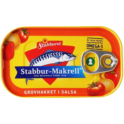 Макрель Stabburet филе измельченное в сальсе 110 г