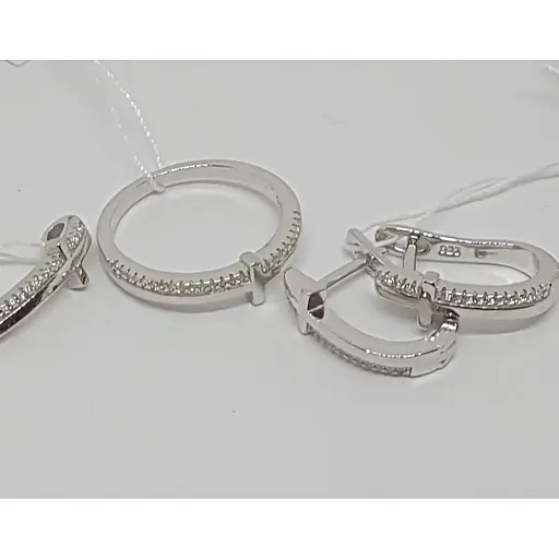 Срібне кільце Срібний рай з фіанітами. 1111 088683 17 - фото 4