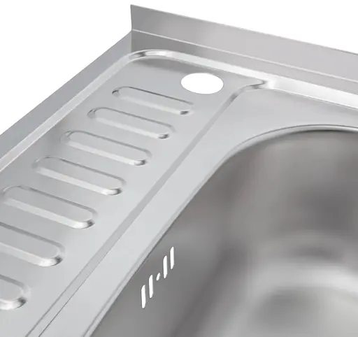 Кухонная мойка Brinex 6050-R 0.6 мм, накладная BRIN6050RSAT06 - фото 5