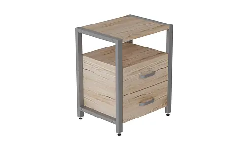 Тумба універсальна Ferrum-decor Вів'єн 2/2 50x41x40 сірий ДСП Дуб Сан-Марино 16мм (FRD-104167) - фото 4