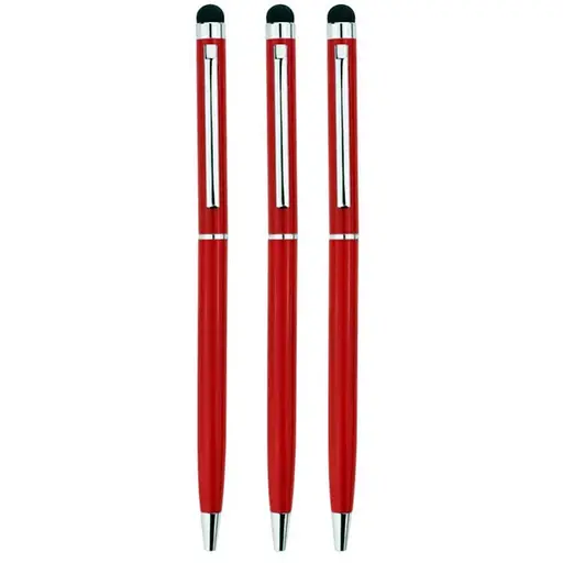 Стилус-ручка для ємнісних екранів, червоного кольору (комплект 3 шт.)
