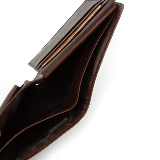 Кошелек мужской кожаный Virginia Conti Т813 коричневый без кнопки - фото 5