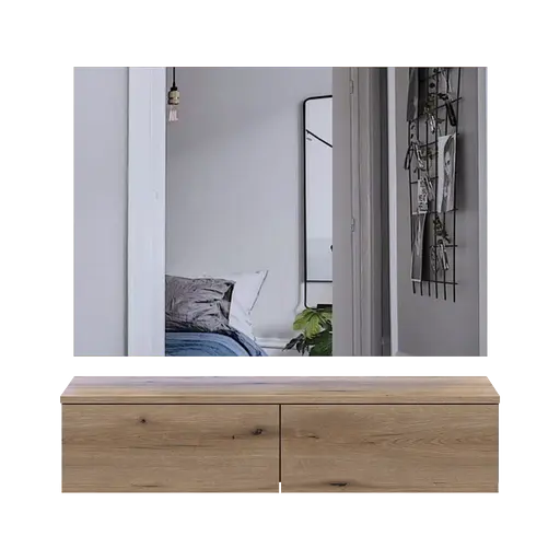Комплект мебели Doros Левия + зеркало Дуб Эвок 100х32х100 (42005239) - фото 5