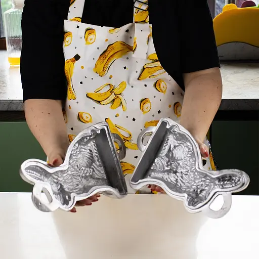 Форма алюмінієва велика "Зайчик" для випікання святкового цільного кексу 30х17х8.5 см, Ласунка Сірий 85019 - фото 8