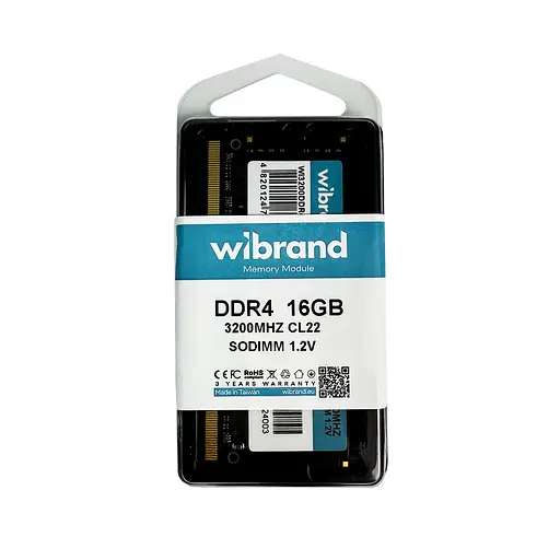 Оперативная память DDR4 Wibrand 16GB 3200MHz CL22 SODIMM - фото 2