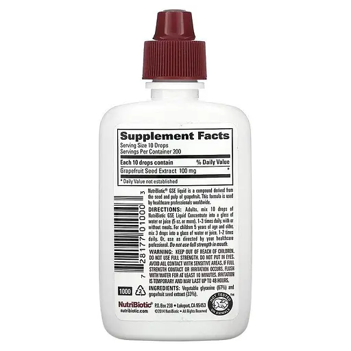 Екстракт насіння грейпфруту Nutribiotic GSE Liquid Concentrate 59 ml (1086-2022-10-3009) - фото 2