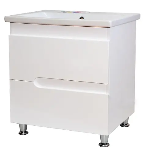 Тумба ПіК Сімпл + раковина Cersanit Como 80 см Білий 30412 - фото 1