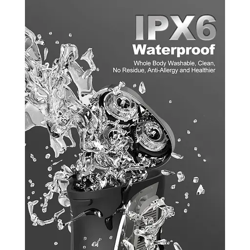 Електробритви Rantizon Вологі та сухі водонепроникні перезаряджувані бритви з тримером - фото 7
