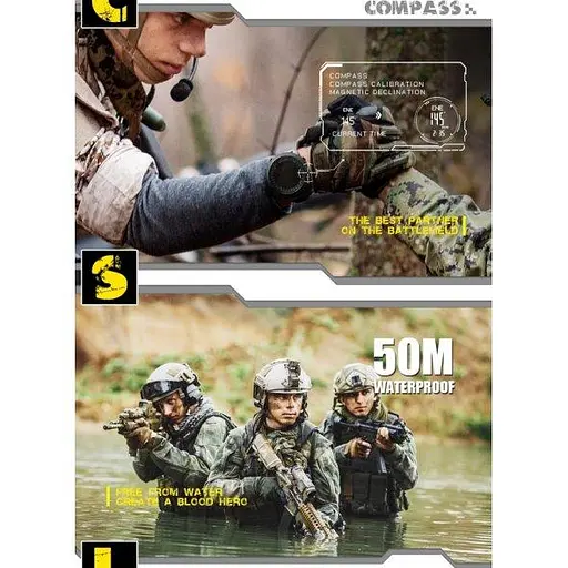 Чоловічий наручний годинник North Edge Apache 5BAR Чорний - фото 7