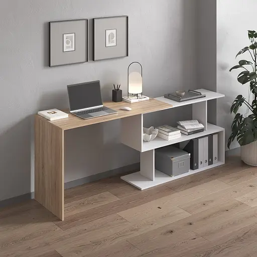 Cтол компьютерный Vays поворотный письменный cтол трансформер M-41 Дуб Сонома-Белый - фото 2