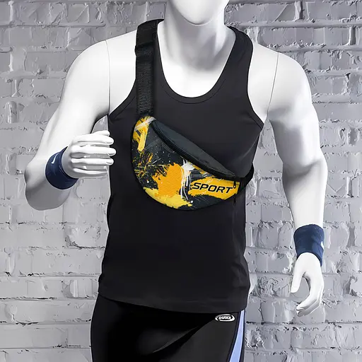 Сумка-бананка мужская/женская Sport 32×16 см с расширителем поясная сумка или сумка через плечо (02896) - фото 2