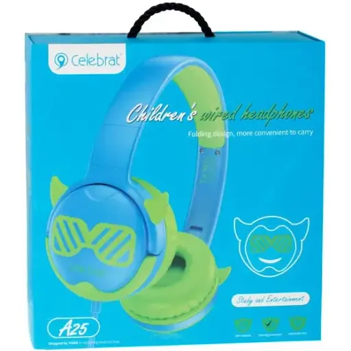 Наушники Celebrat HF Stereo A25 Children green Global - фото 4
