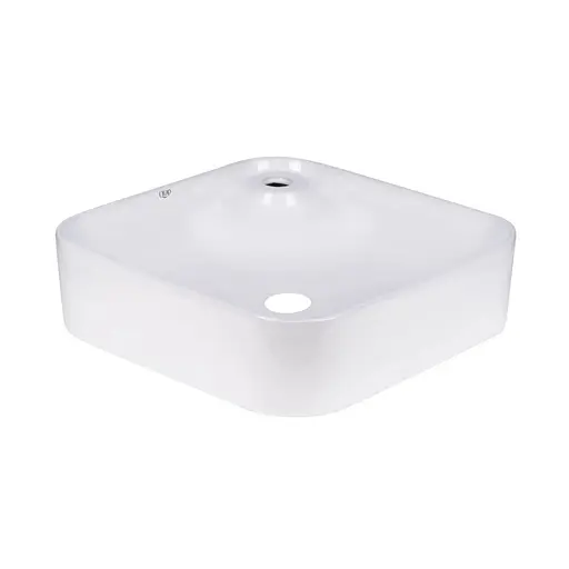 Умивальник Qtap Stork накладний квадратний 430x430x120 мм White + донний клапан PU02, Білий - фото 4