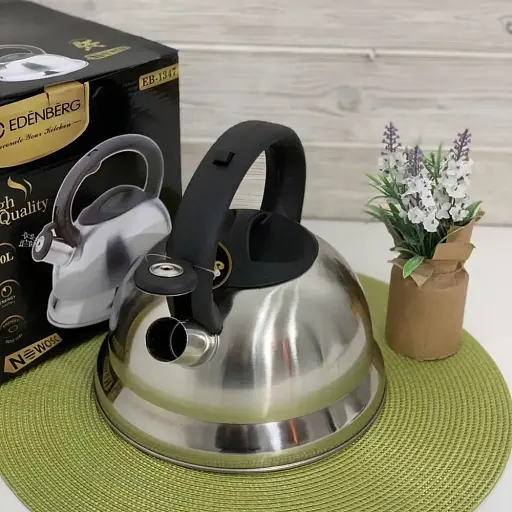 Чайник зі свистком з нержавіючої сталі 3.0 л Edenberg EB-1347 - фото 2