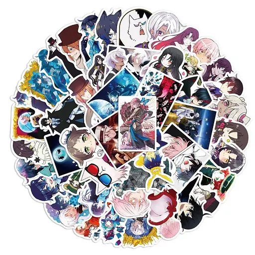 Стікерпак Мемуари Ванітаса Набір наклейок GeekLand Vanitas no Carte 50 штук - фото 1