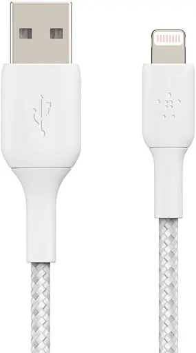 Belkin USB-A - Lightning, BRAIDED[2m, white] - фото 2