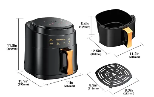 Многофункциональная аэро-фритюрница Silver Crest JD689B 8 л 2400W цифровая фри без масла - фото 6