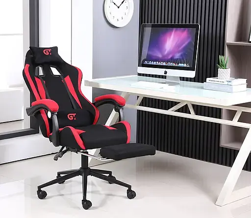 Геймерское кресло GT Racer черное с красным (X-2324 Fabric Black/Red) - фото 7