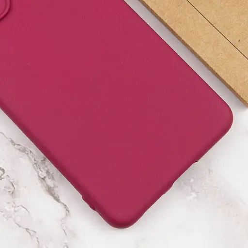 Чохол Silicone Cover Lakshmi Full Camera (A) для Motorola Moto G14 Бордовий / Marsala - фото 3
