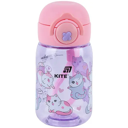 Пляшечка для води Kite Cats фіолетова 360 мл (K25-1235-1)
