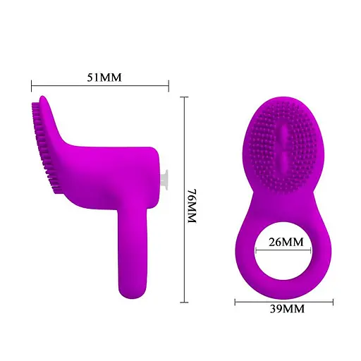 Эрекционное кольцо Pretty Love Cobra Penis Ring 7.6 см фиолетовый - фото 4