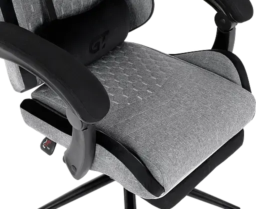 Геймерское кресло GT Racer серое с черным (X-2324 Fabric Gray/Black Suede) - фото 8