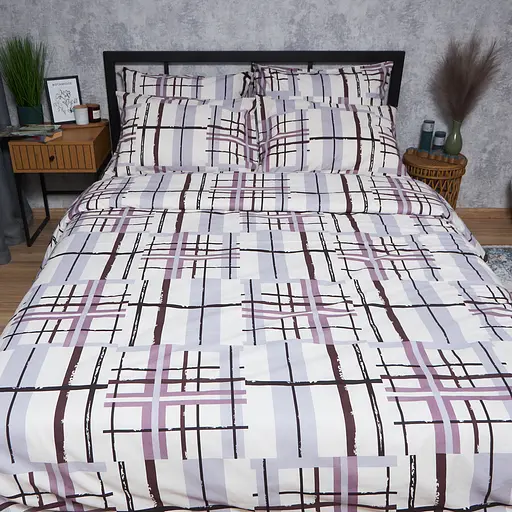 Пододеяльник Moon&Star Бязь Gold Люкс Urban Lines Полуторный Евро 160x220 см - фото 2