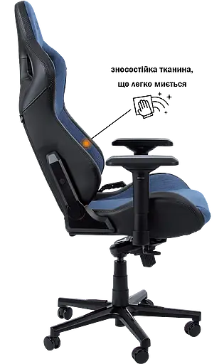 Геймерське крісло GT Racer чорне зі світло-синім (X-8005 Light Blue/Black) - фото 3