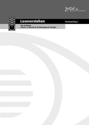 TestDaF Musterprufung 3. Heft mit CD. Test Deutsch als Fremdsprache - фото 8
