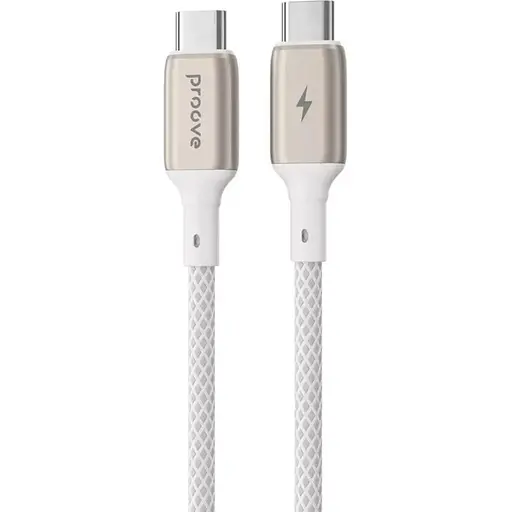 Кабель Proove Dense Metal USB-С to USB-С 60W 1m White (CCDM60002202) [133320] - фото 2