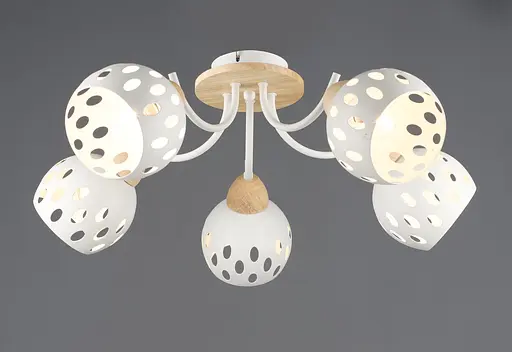 Люстра VALESO B N6655/5 Белый + Дерево