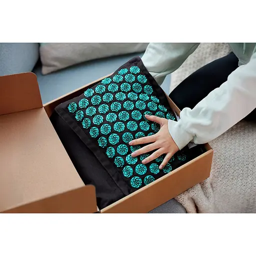 Коврик акупунктурный с подушкой 4FIZJO Eco Mat Аппликатор Кузнецова 4FJ0421 Black/Blue (P-5907739316684) - фото 8