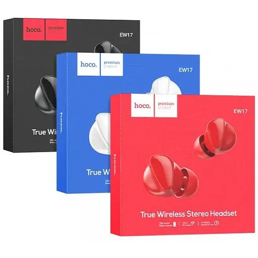 Наушники беспроводные с кейсом Hoco EW17 tws Bluetooth черные - фото 2