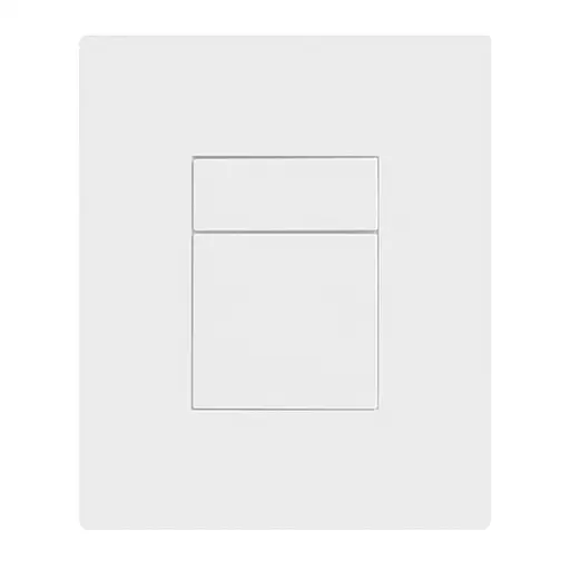 Панель змиву пластикова Koer KT-0607-03 157x198x3mm, кнопка квадратна біла KR5714, Білий - фото 4