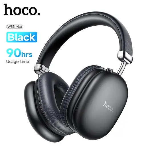 Бездротові навушники Hoco W35 Max, ANC, BT5.3, AUX, TF, 800mAh, 90h, black - фото 2