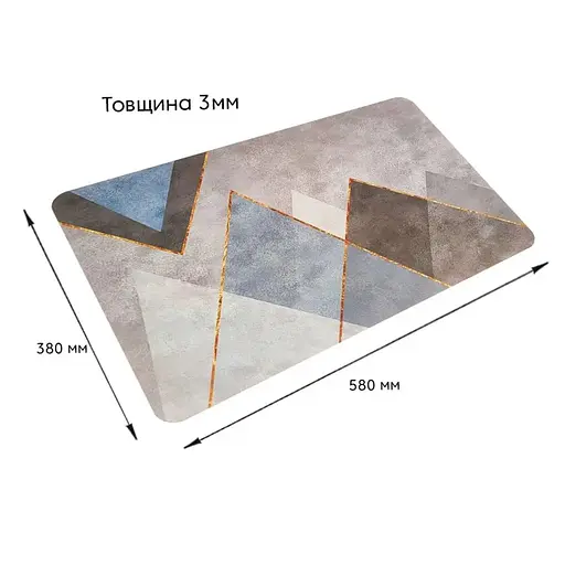 Коврик влагопоглощающий Wall Sticker 38х58х3 мм (D) SW-00001560 - фото 2