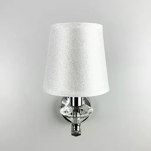 Бра з білим абажуром в хромовому корпусі Line F S 8639 - фото 3