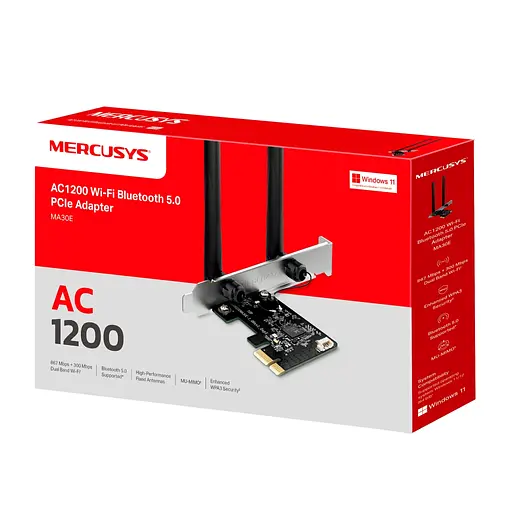 Мережева карта Wi-Fi Mercusys MA30E - фото 2